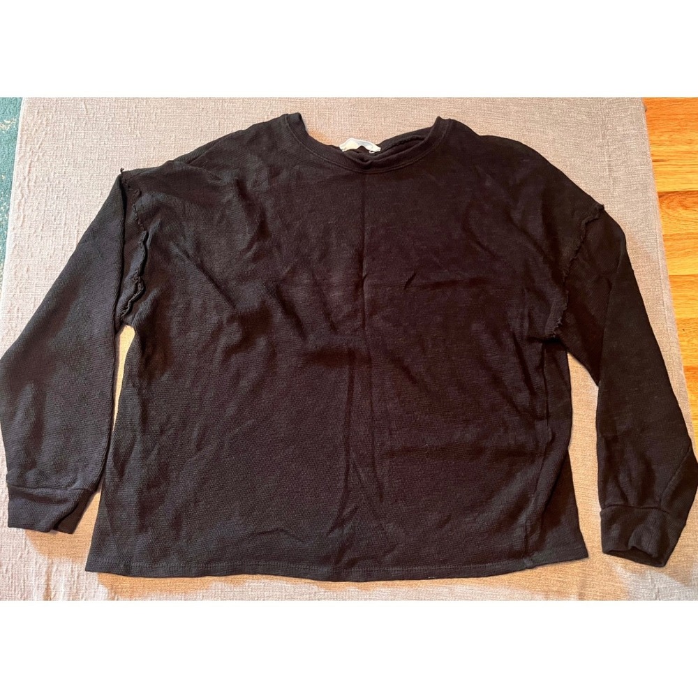 ZENANA‎ Black Long Sleeve Crewneck Sweatshirt Women's Size L